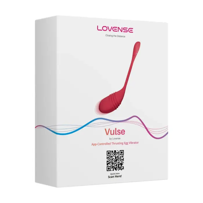 Vulse - с управлением через app виброяйцо с функцией толчков - красное