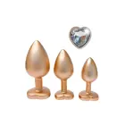 Gleaming Love matt Gold anaaltappide komplekt – 9.5 cm – Gold — Foto 3