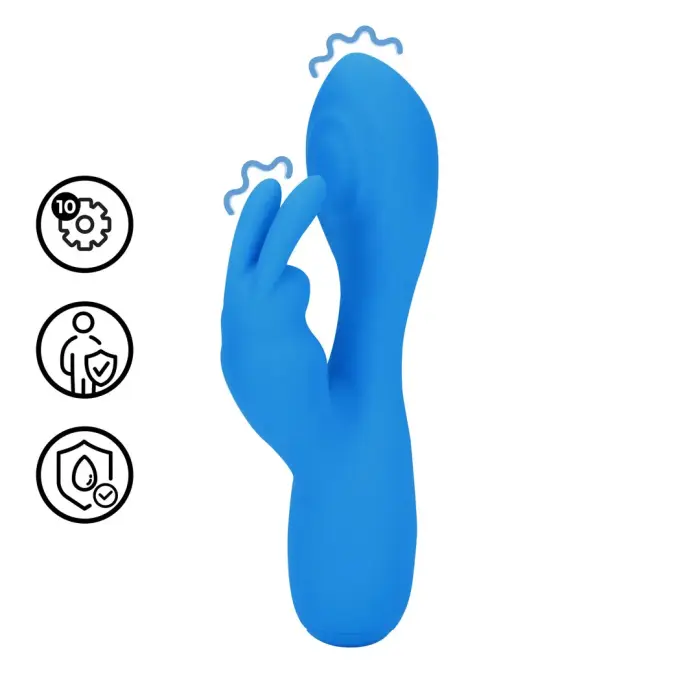 Loveline Mini Rabbit Vibrator Azure Desire компактный двойной вибратор, синий