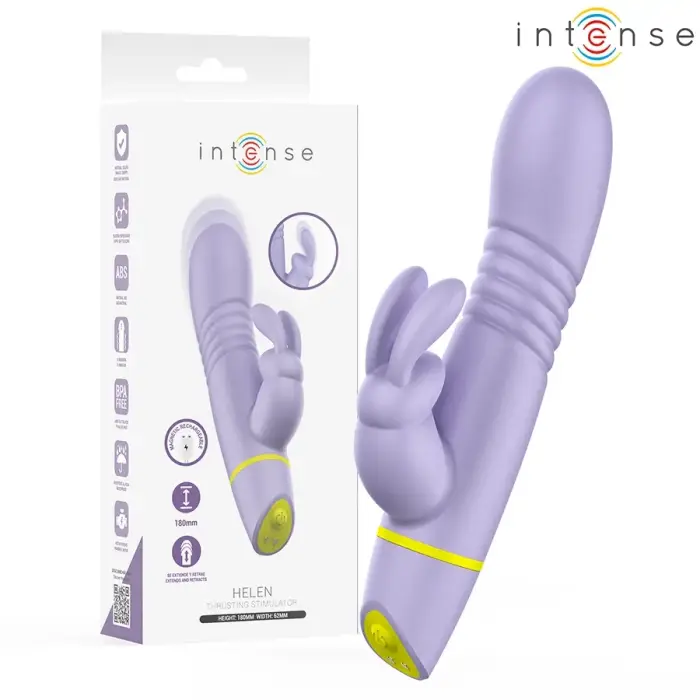 INTENSE Helen Rabbit System tõukav vibraator – 18 cm (7″) – roosa