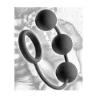 Silicone Cockring with 3 Weighted Anal Balls – 15.2 cm (6″) — Photo 2