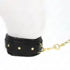 KINK Adjustable Faux Leather Collar with Sponge Lining – 37-54 cm – Black — Photo 4