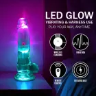 LED vibrējošs taisns vibrators ar bumbiņām – 15 cm – caurspīdīgs Foto 7