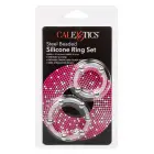 Steel Beaded Silicone Ring Set – Clear — Photo 3