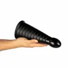 BUTTR Devil Dog Ribbed Anal Plug – 19 cm – Black — Photo 2