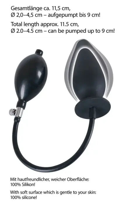 Pripučiamas analinis kištukas – 11.5 cm – Juodas Photo