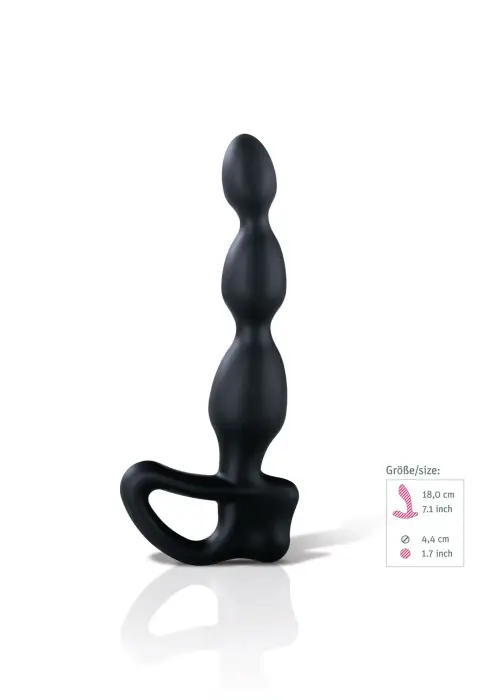 Mystim Big Bend-It Floating Egg Trio elektrostimulācijas prostatas stimulators – melns Foto 2