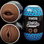 LoveToy Slider – dvipusis masturbatorius – burna ir makštis – ruda — Nuotrauka 17