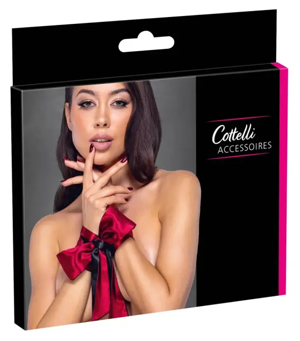 Cottelli Satin Bondage Scarf – Red/Black