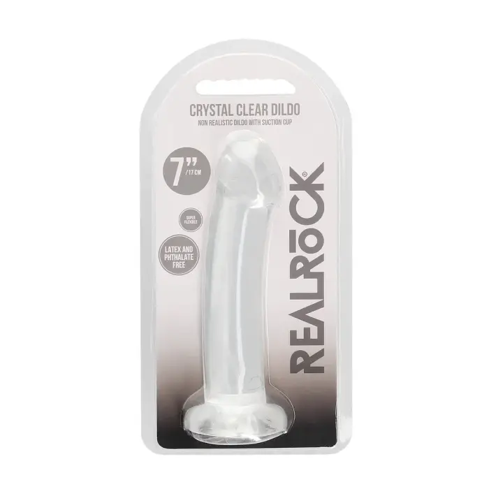 Нереалистичный дилдо с присоской – 17 cm (7″) – Прозрачный