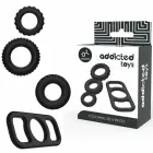 Addicted Toys Silicone Ring Set 4-Pack Flexible Black — Photo 1