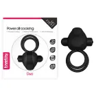 Power Clit Duo силиконовое кольцо для члена – черный — Фото 1