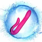 Luksuslik pöörlev tõukav vibraator – 18 cm (7″) – punane — Foto 13