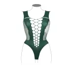 Bodijs ar dziļu V-izgriezumu un necaurspīdīgiem dekoriem – Queen Size Foto 5