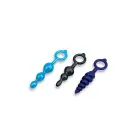 B-Vibe 3-Piece Beaded Anal Plug Set – Multicolored — Photo 5