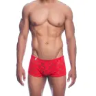 MOB Eroticwear Rose Lace Boxer Shorts – Red – L/XL — Photo 1
