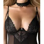 Obsessive Strapshemd korsete ar zeķturiem – melns – XL/2XL — Foto 4