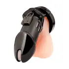 Blueline Acrylic Black See-Thru Male Chastity System with Lock — Photo 2
