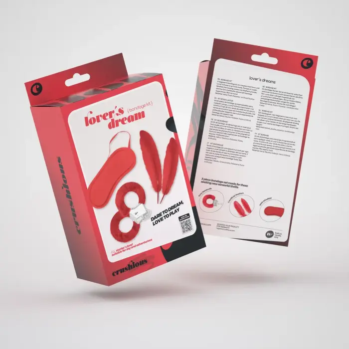 Lover's Dream - 4 Piece Bondage Kit for Beginners - Red Foto 1