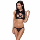 PASSION Debra Lingerie Set S/M Black – Elegant Two-Piece Bra & Thong — Photo 1