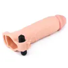 Add 3" Pleasure X Tender Vibrating Penis Sleeve – vibreeruv TPE peenise pikendusvarruk – Värv: Flesh — Foto 4