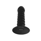 Vibrating Textured Anal Plug with Suction Cup – 11 cm – Black — Photo 6