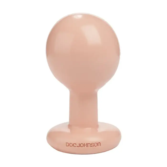 The Classic – round butt plug – cream – M – 10.8 cm