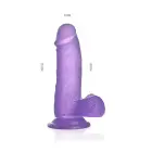 LoveToy Jelly Studs Crystal Dildo – фиолетовый – маленький – присоска – 6" / 15,2 см — Фото 3