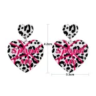 LoveToy Body – серьги сердце с леопардовым принтом — Фото 3