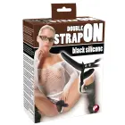 Double Strap-On Black Silicone Dildo – 15 cm (5.9″) — Photo 1