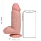 Itin storas tiesus dildo su sėklidėmis – 20.3 cm (8″) – kūno spalva — Nuotrauka 7