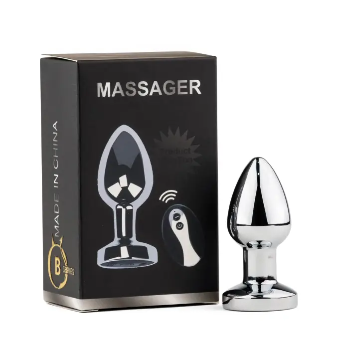 Metal Anal Plug S Vibrator with USB Charging and Remote Control
