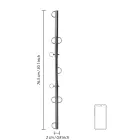 Spreader Bar with Multiple Hooks - Silver Foto 8