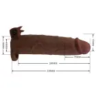 Pretty Love Xerxes – vibruojanti varpos rankovė – 22 cm (8.7″) – ruda — Nuotrauka 3