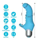 Двойной вибратор FeelzToys Fonzie – 16 см (6.3″) – фиолетовый — Фото 2