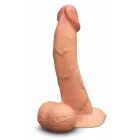 b-Vibe SlipSkin 8" Curvy – pressure-reactive silicone dildo with suction cup – natural skin tone – 20.3 cm — Photo 2