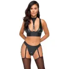 Cottelli Bondage Bra Set – Black – XL — Photo 2