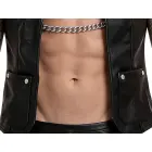 Svenjoyment Leather-like Vest with Studs and Chain – Black – M — Photo 5