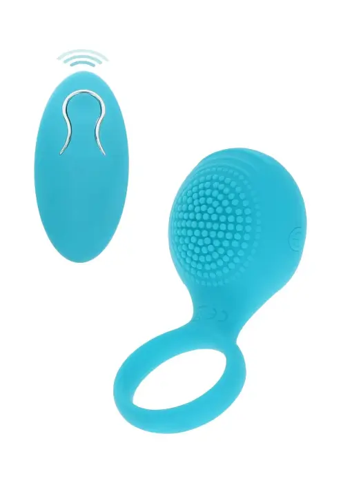 Вибрирующее кольцо для члена Tickle Brush – синий