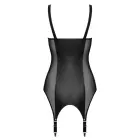 ZADO Leather Basque with Powernet Inserts – Black – M — Photo 8