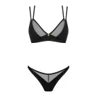 Obsessive Nesari krūštura un stringu komplekts – melns – XS/S Foto 3