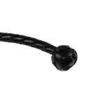 Dirbtinės odos botagas su mazgo detale – juodas – 122 cm — Nuotrauka 4