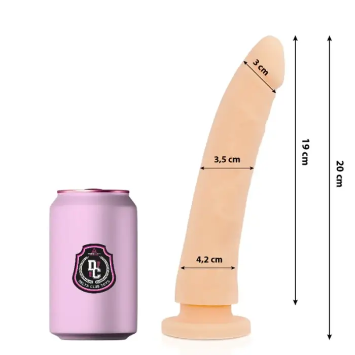 DELTACLUB medicīniskā silikona dildo – 20 cm (8″)