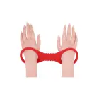 SPORTSHEETS Amor Large Silicone Cuffs – манжеты – силикон – красный — Фото 4