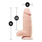 Blush AU NATUREL 2.75 Pounder – dual-density TPE dildo with suction cup – vanilla – 25 cm — Photo 5