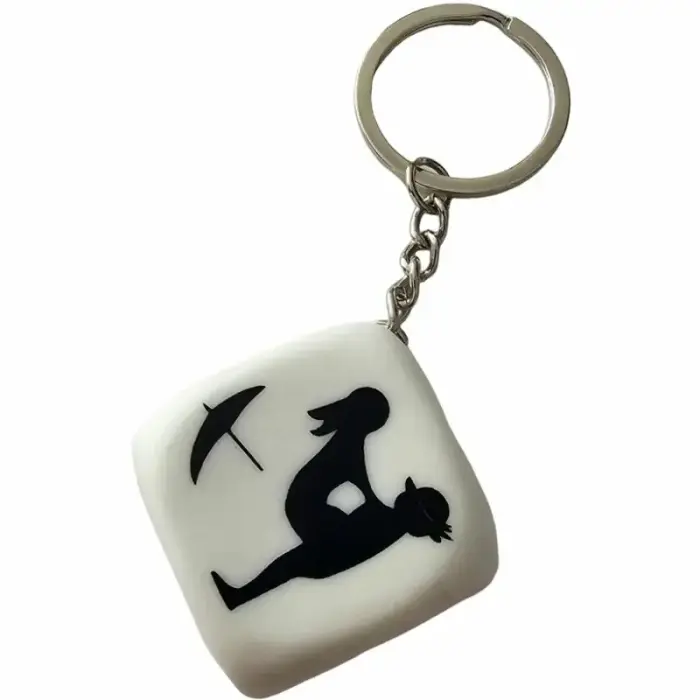 Diablo Picante White Dice Keychain 30mm - брелок с эротическими кубиками