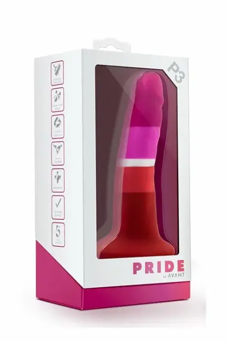 Blush Avant P3 Beauty – artisan silicone dildo – rainbow – 13.9 cm