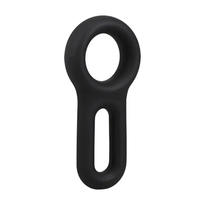 The Keyhole – silicone cock and ball support ring – black – 5.1 cm