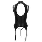 Abierta Fina Wetlook basque komplekts – melns – M — Foto 8