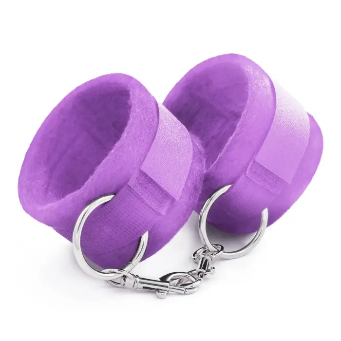 Tough Love Velcro Handcuffs with 40 cm Chain – Purple